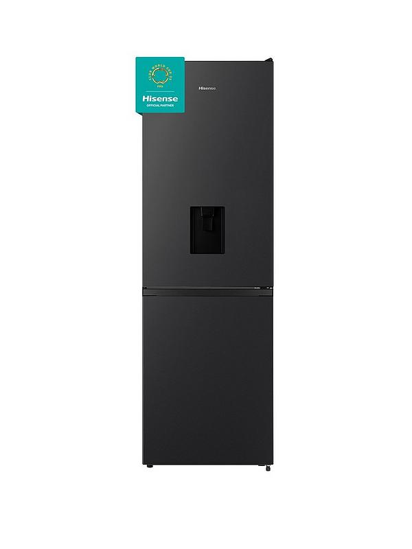 Hisense RB390N4WBE 60cm Wide, Total No Frost, Freestanding Fridge Freezer - Black